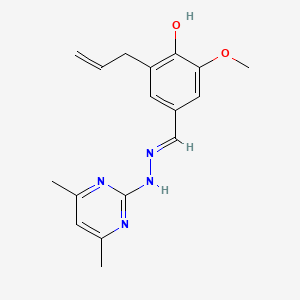 (E)-2-allyl-4-((2-(4,6-dimethylpyrimidin-2-yl)hydrazono)methyl)-6-methoxyphenol
