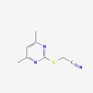 molecular formula C8H9N3S B7727524 Acetonitrile, [(4,6-dimethyl-2-pyrimidinyl)thio]- CAS No. 116248-36-3