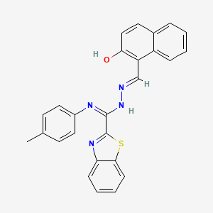 molecular formula C26H20N4OS B7727533 (2Z,N'E)-N'-((2-hydroxynaphthalen-1-yl)methylene)-N-(p-tolyl)benzo[d]thiazole-2-carbohydrazonamide 