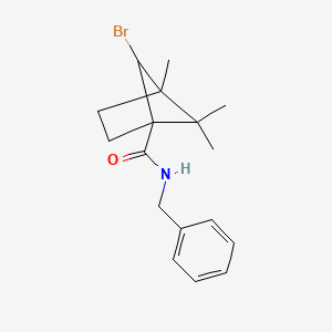 molecular formula C17H22BrNO B7727551 N-benzyl-6-bromo-4,5,5-trimethylbicyclo[2.1.1]hexane-1-carboxamide 