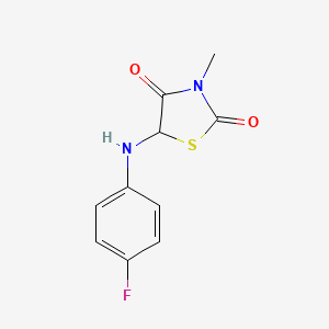 molecular formula C10H9FN2O2S B7727556 5-(4-Fluoro-phenylamino)-3-methyl-thiazolidine-2,4-dione 