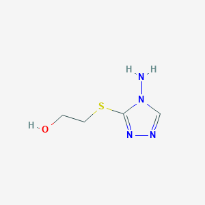 molecular formula C4H8N4OS B7727564 2-[(4-amino-4H-1,2,4-triazol-3-yl)sulfanyl]ethan-1-ol 