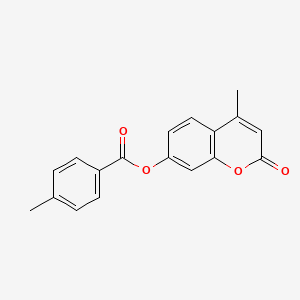 molecular formula C18H14O4 B7727582 4-Methyl-2-oxo-2h-chromen-7-yl 4-methylbenzoate CAS No. 5941-44-6