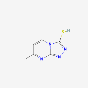 molecular formula C7H8N4S B7727589 5,7-dimethyl-[1,2,4]triazolo[4,3-a]pyrimidine-3-thiol 