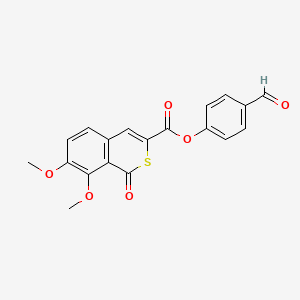 molecular formula C19H14O6S B7727628 (4-Formylphenyl) 7,8-dimethoxy-1-oxoisothiochromene-3-carboxylate 