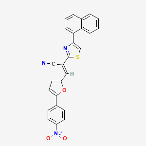 molecular formula C26H15N3O3S B7727667 (2E)-2-[4-(naphthalen-1-yl)-1,3-thiazol-2-yl]-3-[5-(4-nitrophenyl)furan-2-yl]prop-2-enenitrile 