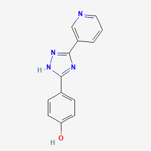 molecular formula C13H10N4O B7727678 4-[5-(pyridin-3-yl)-1H-1,2,4-triazol-3-yl]phenol 