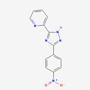 molecular formula C13H9N5O2 B7727683 2-[3-(4-nitrophenyl)-1H-1,2,4-triazol-5-yl]pyridine 