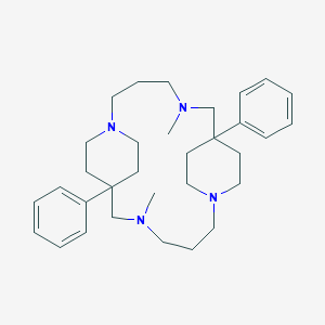molecular formula C32H48N4 B077277 1,5,10,14-Tetraazatricyclo(14.2.2.2(sup 7,10))docosane, 5,14-dimethyl-7,16-diphenyl- CAS No. 13073-11-5