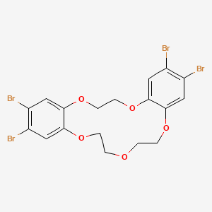 molecular formula C18H16Br4O5 B7727700 2,3,13,14-Tetrabromo-6,7,9,10,17,18-hexahydrodibenzo[b,h][1,4,7,10,13]pentaoxacyclopentadecine 