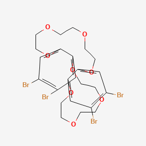 molecular formula C24H28Br4O8 B7727703 2,3,16,17-Tetrabromo-6,7,9,10,12,13,20,21,23,24,26,27-dodecahydrodibenzo[b,n][1,4,7,10,13,16,19,22]octaoxacyclotetracosine 