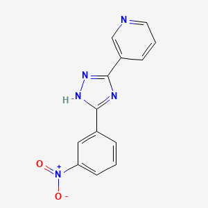 molecular formula C13H9N5O2 B7727723 3-[3-(3-nitrophenyl)-1H-1,2,4-triazol-5-yl]pyridine 