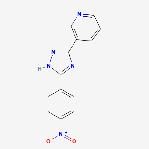 molecular formula C13H9N5O2 B7727724 3-[3-(4-nitrophenyl)-1H-1,2,4-triazol-5-yl]pyridine 