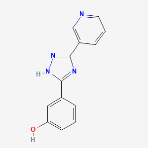 molecular formula C13H10N4O B7727726 3-[5-(pyridin-3-yl)-1H-1,2,4-triazol-3-yl]phenol 