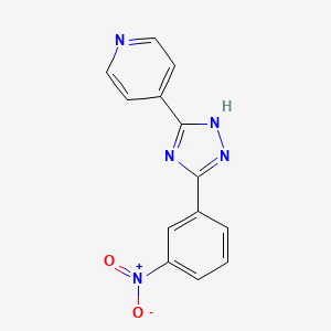 molecular formula C13H9N5O2 B7727729 4-[3-(3-nitrophenyl)-1H-1,2,4-triazol-5-yl]pyridine 