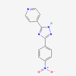 molecular formula C13H9N5O2 B7727733 4-[3-(4-nitrophenyl)-1H-1,2,4-triazol-5-yl]pyridine 