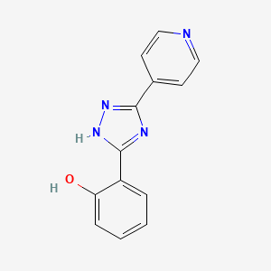 molecular formula C13H10N4O B7727734 2-[5-(pyridin-4-yl)-1H-1,2,4-triazol-3-yl]phenol 