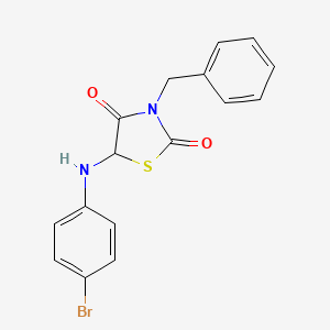 molecular formula C16H13BrN2O2S B7727738 3-Benzyl-5-[(4-bromophenyl)amino]-1,3-thiazolidine-2,4-dione 