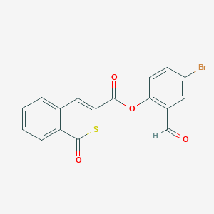 molecular formula C17H9BrO4S B7727898 4-bromo-2-formylphenyl 1-oxo-1H-isothiochromene-3-carboxylate 