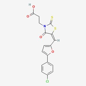 (E)-3-(5((5-(4-Chlorophenyl)furan-2-YL)methylene)-4-oxo-2-thioxothiazolidin-3-YL)propanoic acid