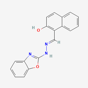 (E)-1-((2-(benzo[d]oxazol-2-yl)hydrazono)methyl)naphthalen-2-ol