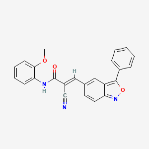 (2E)-2-cyano-N-(2-methoxyphenyl)-3-(3-phenyl-2,1-benzoxazol-5-yl)prop-2-enamide