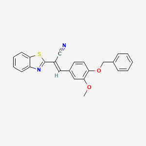 molecular formula C24H18N2O2S B7728144 (2E)-2-(1,3-benzothiazol-2-yl)-3-[4-(benzyloxy)-3-methoxyphenyl]prop-2-enenitrile 