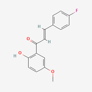 molecular formula C16H13FO3 B7728167 (E)-3-(4-fluorophenyl)-1-(2-hydroxy-5-methoxyphenyl)prop-2-en-1-one 