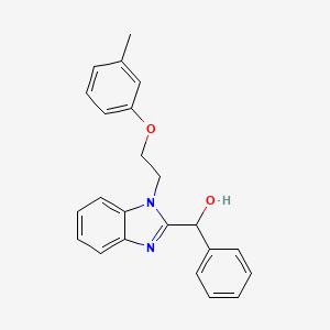 molecular formula C23H22N2O2 B7728172 {1-[2-(3-methylphenoxy)ethyl]-1H-benzimidazol-2-yl}(phenyl)methanol 