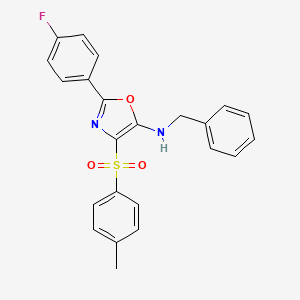 molecular formula C23H19FN2O3S B7728221 N-benzyl-2-(4-fluorophenyl)-4-[(4-methylphenyl)sulfonyl]-1,3-oxazol-5-amine 