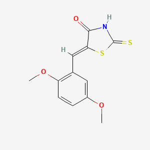 molecular formula C12H11NO3S2 B7728224 (5Z)-5-(2,5-dimethoxybenzylidene)-2-sulfanyl-1,3-thiazol-4(5H)-one 