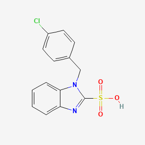 molecular formula C14H11ClN2O3S B7728328 1-(4-chlorobenzyl)-1H-benzimidazole-2-sulfonic acid 