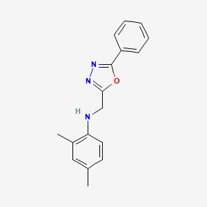 molecular formula C17H17N3O B7728369 N-(2,4-dimethylphenyl)-N-[(5-phenyl-1,3,4-oxadiazol-2-yl)methyl]amine 