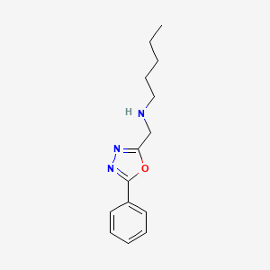 N-[(5-phenyl-1,3,4-oxadiazol-2-yl)methyl]pentan-1-amine