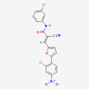 (2E)-3-[5-(2-chloro-4-nitrophenyl)furan-2-yl]-N-(3-chlorophenyl)-2-cyanoprop-2-enamide