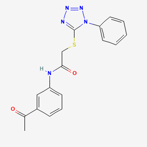 N-(3-acetylphenyl)-2-[(1-phenyl-1H-tetrazol-5-yl)sulfanyl]acetamide