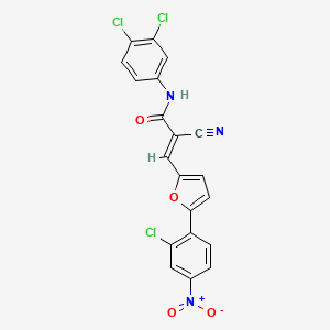 (E)-3-[5-(2-chloro-4-nitrophenyl)furan-2-yl]-2-cyano-N-(3,4-dichlorophenyl)prop-2-enamide