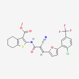 molecular formula C25H18ClF3N2O4S B7728514 C25H18ClF3N2O4S 
