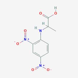 molecular formula C9H9N3O6 B7728522 2-(2,4-Dinitroanilino)propanoic acid CAS No. 10250-67-6