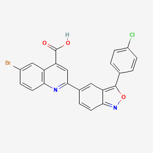 6-Bromo-2-[3-(4-chlorophenyl)-2,1-benzoxazol-5-yl]quinoline-4-carboxylic acid