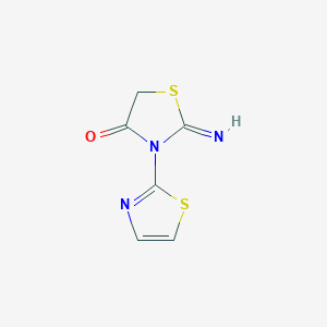 molecular formula C6H5N3OS2 B7728576 2-Imino-3-(1,3-thiazol-2-yl)-1,3-thiazolidin-4-one 
