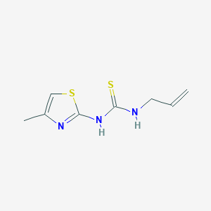 molecular formula C8H11N3S2 B7728642 1-(4-Methyl-1,3-thiazol-2-YL)-3-(prop-2-EN-1-YL)thiourea 