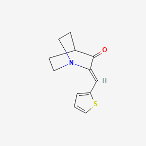molecular formula C12H13NOS B7728651 (2Z)-2-(2-Thienylmethylene)quinuclidin-3-one 
