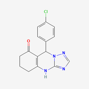 molecular formula C15H13ClN4O B7728684 9-(4-Chlorophenyl)-5,6,7,9-tetrahydro[1,2,4]triazolo[5,1-b]quinazoline-8(4H)-one 