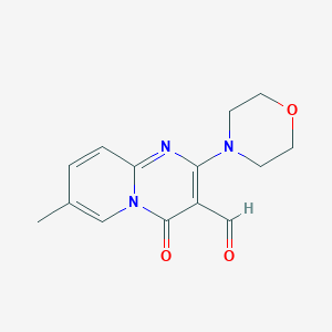 molecular formula C14H15N3O3 B7728777 7-methyl-2-(morpholin-4-yl)-4-oxo-4H-pyrido[1,2-a]pyrimidine-3-carbaldehyde CAS No. 5854-99-9