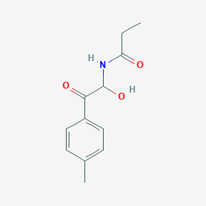 N-[1-hydroxy-2-(4-methylphenyl)-2-oxoethyl]propanamide