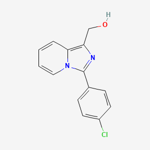 molecular formula C14H11ClN2O B7728937 [3-(4-Chlorophenyl)imidazo[1,5-a]pyridin-1-yl]methanol 