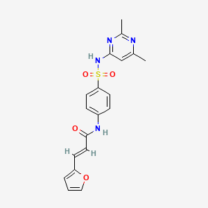 molecular formula C19H18N4O4S B7729056 N-{4-[(2,6-dimethylpyrimidin-4-yl)sulfamoyl]phenyl}-3-(furan-2-yl)prop-2-enamide CAS No. 518350-19-1