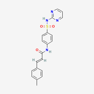 molecular formula C20H18N4O3S B7729062 3-(4-Methylphenyl)-N-{4-[(pyrimidin-2-yl)sulfamoyl]phenyl}prop-2-enamide CAS No. 324562-68-7