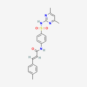molecular formula C22H22N4O3S B7729078 (2E)-N-{4-[(4,6-dimethylpyrimidin-2-yl)sulfamoyl]phenyl}-3-(4-methylphenyl)prop-2-enamide 